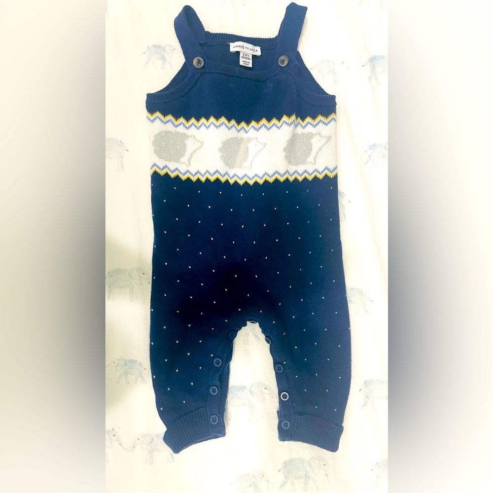 Janie and Jack sweater overall, 0-3 months, worn once - Picture 1 of 1